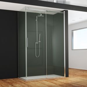 Axer P1S+FS0 | Box doccia Scorrevole + Fisso ad angolo, varie misure e finiture