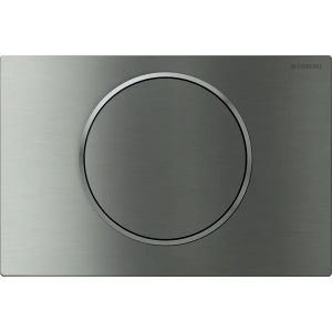 Sigma10 | Placca con 1 pulsante per cassetta WC, colore Spazzolato-Cromo
