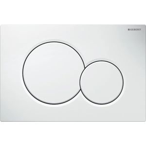 Sigma01 | Placca con 2 pulsanti per cassetta WC, colore Bianco