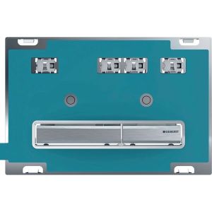 Sigma50 | Placca con 2 pulsanti per cassetta WC, colore Personalizzabile-Cromo lucido