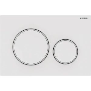 Sigma20 | Placca con 2 pulsanti per cassetta WC, colore Bianco lucido-Opaco