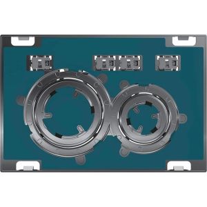 Sigma21 | Placca con 2 pulsanti per cassetta WC, colore Personalizzabile-Cromo lucido