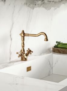 FBLV 180 BR | Gruppo rubinetto per lavello cucina, bronzo