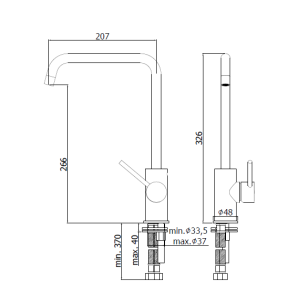 LIG 980 CR | Miscelatore per lavello cucina, cromo