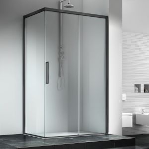 Box doccia angolare in vetro con porta scorrevole MORE LIVE SWIM - MEGIUS -  Edilportale