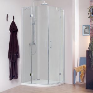 Stile Libero R2B | Box doccia Doppia Porta a Battente semicircolare, varie misure e finiture