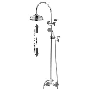 ZCOL 000 BELINDA | Colonna doccia completa di rubinetti, soffione e doccino, cromo