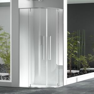 Zen R2B | Box doccia Doppia Porta a battente semicircolare, varie misure e finiture